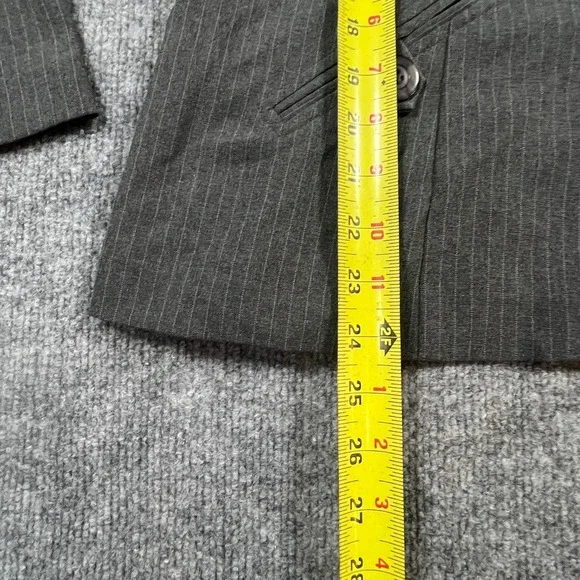 Spago Blazer Jacket Womens 10 Charcoal Gray Single Breasted Notch Lapel Formal - Picture 7 of 14